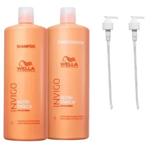 Kit Wella Invigo Nutri Enrich Shampoo 1000ml + Cond 1000ml