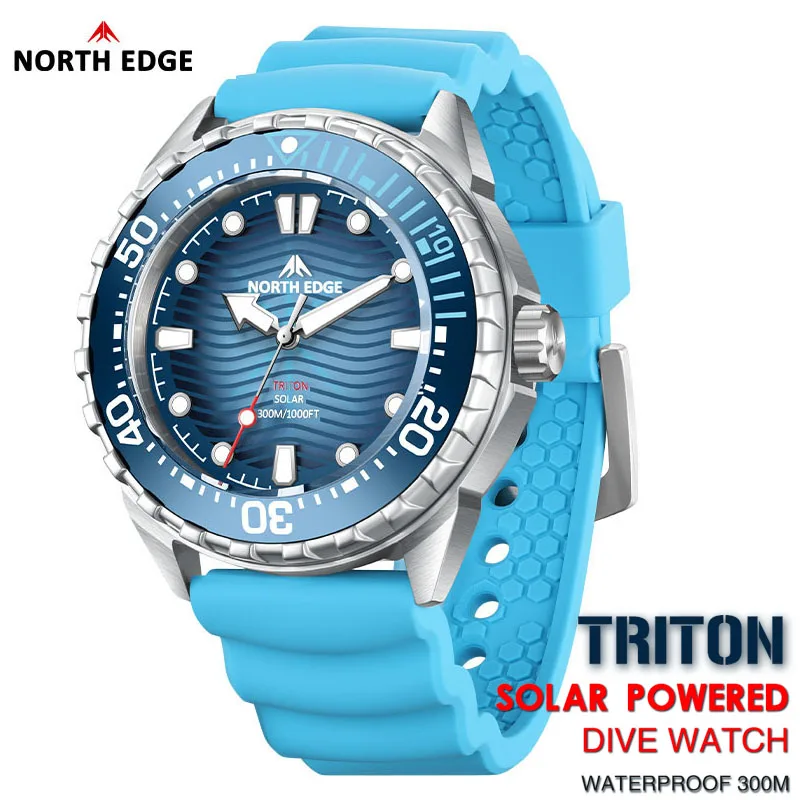 NORTH EDGE 2025 Novo Relógio de Mergulho Solar TRITON para Homens, Relógios de Luxo com Movimento de Quartzo, Caixa em Aço Inoxidável 316L, Resistente à Água 300M – AliExpress 1511