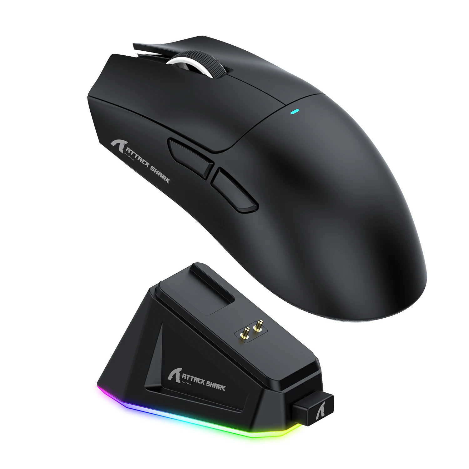 Mouse sem fio bluetooth attack shark x11, três modos 2.4g paw3311 rgb pc, doca de carregamento magnético, mouse para jogos e-sports – AliExpress 7
