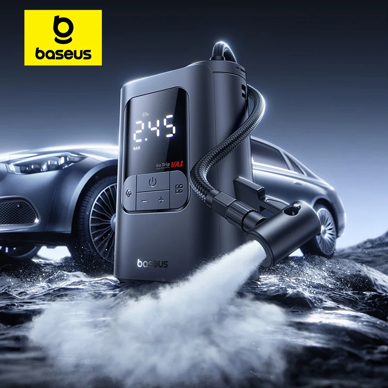 Nova baseus gotrip va1 pro/max bomba de ar do carro 7500mah compressor de ar portátil inflator pneu para motocicleta bicicleta bola bomba carro