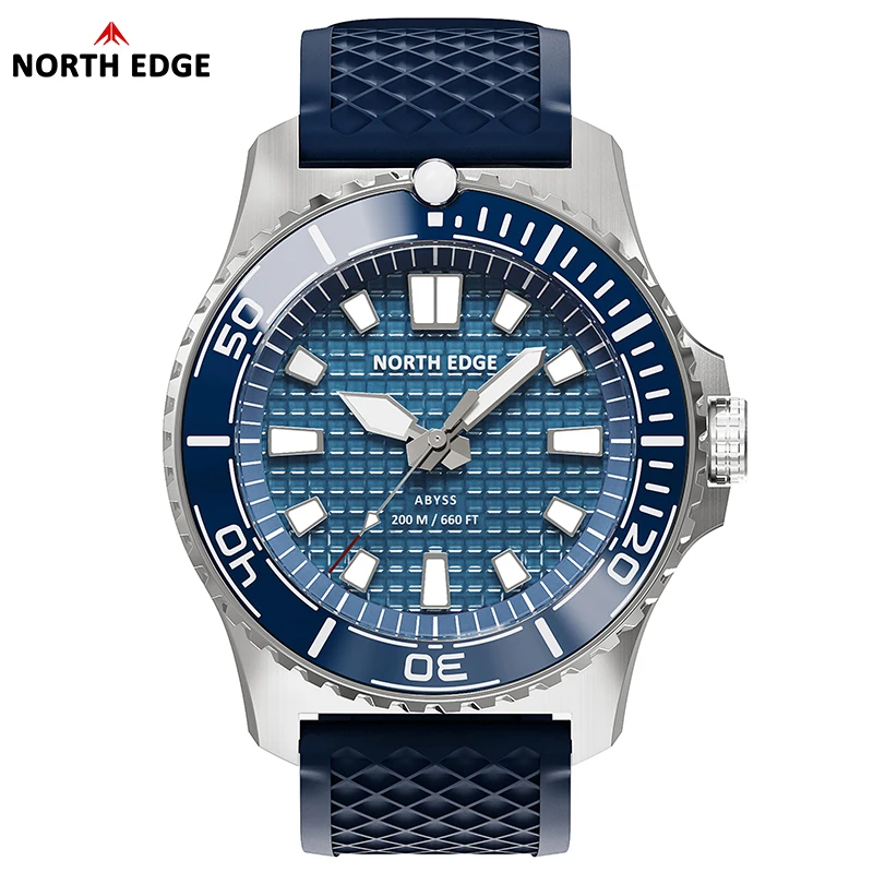 Relógio de Luxo para Mergulho NORTH EDGE ABYSS Masculino com Energia Solar, Resistente à Água até 200M, Relógios Esportivos de Mergulho com Caixa de Aço 316L, 180+ Dias de Energia – AliExpress 1511