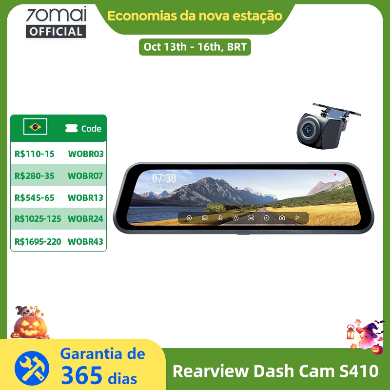 Câmera de Painel Traseiro 70mai S410 9,35 2K