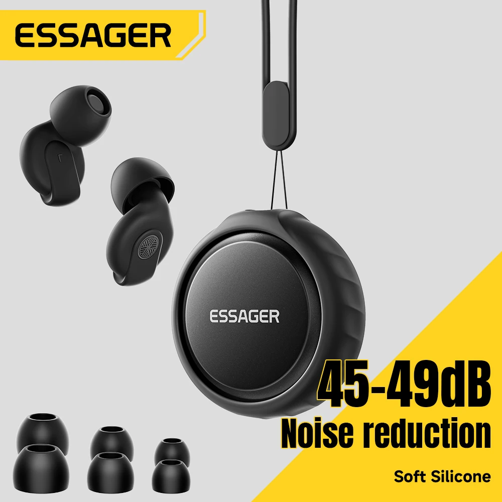 Protetores Auriculares Antirruído Essager 45-49dB, Proteção Auditiva em Silicone Macio para Dormir, Trabalhar, Estudar e Viajar – AliExpress 44