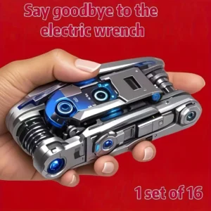 Conjunto de chave de soquete 16 em 1, cabeça giratória antiderrapante. Aço inoxidável durável para reparos domésticos e automotivos. Ferramenta fácil e universal. - AliExpress 1420