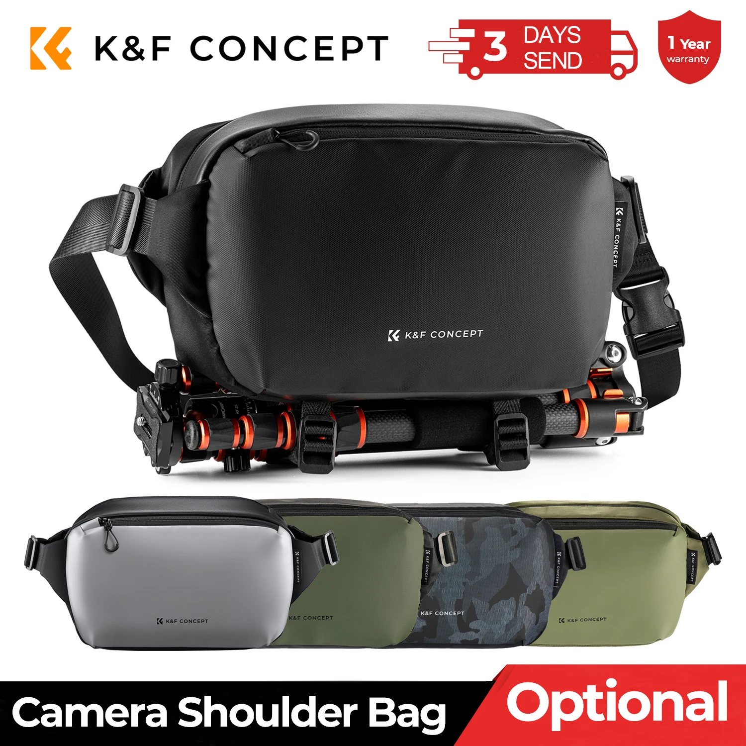Bolsa de Ombro 10L para Câmera K&F CONCEPT