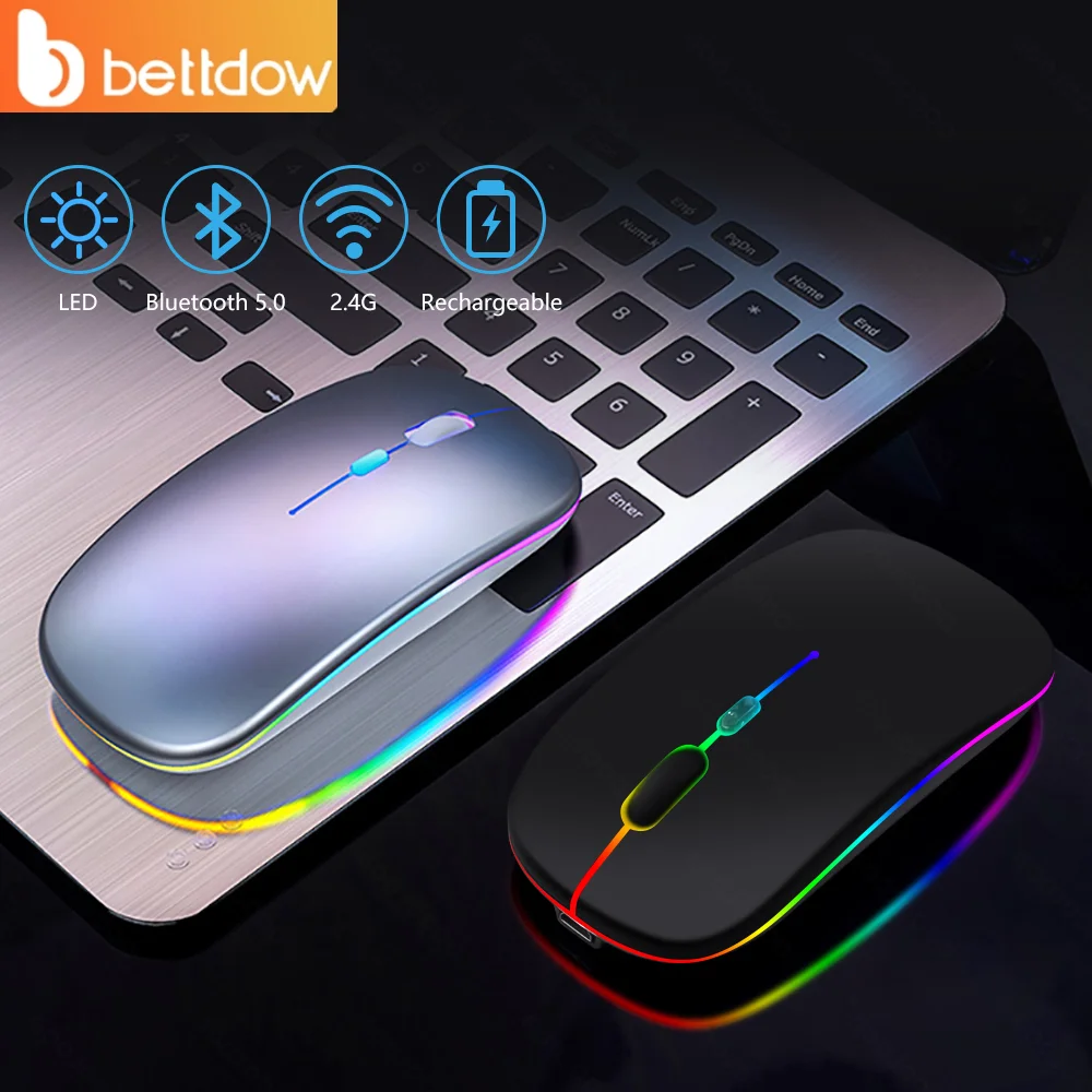 Mouse Bettdow Sem Fio Sem Fio 2400DPI 2,4GHz Bluetooth Mouse – AliExpress 7