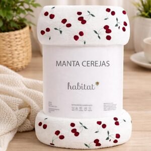 Manta Cobertor Microfibra Casal Queen Super Quentinha Toque Macio Cereja Habitat | Shopee Brasil
