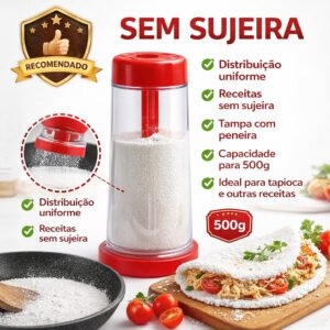 Tapioqueira Peneira Polvilhador Armazena Tapioca Beiju Farinha Cozinha Utensilio Cores Aleatorias | Shopee Brasil