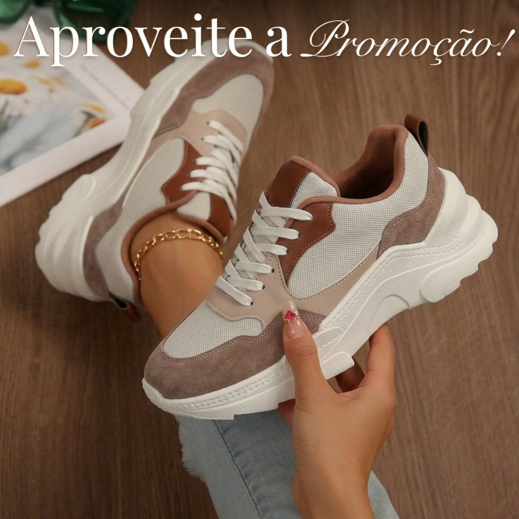 Tênis Feminino Sneaker Tratorado Plataforma Confortável Resistente Qualidade Premium | Shopee Brasil