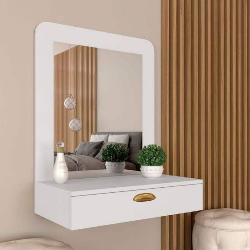 Penteadeira Camarim Suspensa com Espelho/Montada/Gaveta | Shopee Brasil