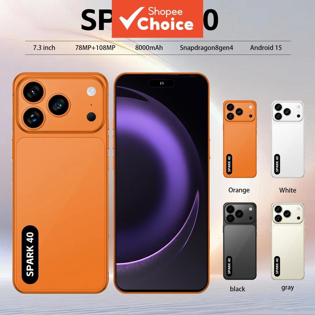 Novo lançamento: Celular original Android SPARK 40, tela HD de 7,3 polegadas, desbloqueio rápido, suporte dual chip e | Shopee Brasil